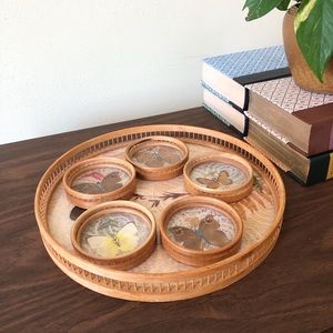 70s Butterfly Coaster Set